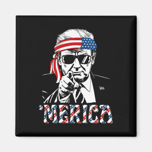 Imã Feliz Trump Vintage 4 de Julho Patriótico merica A