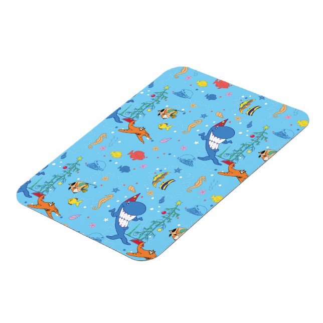 Ímã Feliz Tubarão de Natal (Left Side)