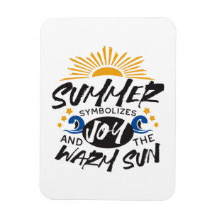 Ímã Feliz Verão - Citação Quente do Sol