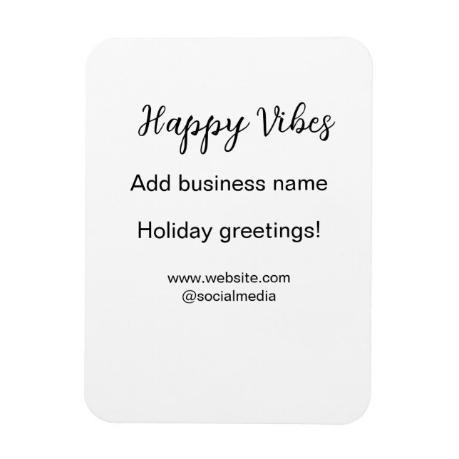 Ímã Feliz vibes cartões de natal de Natal (Vertical)