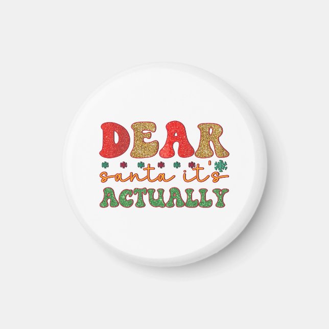 Imã Feliz Xmas Caros Papais noeis É Na Verdade (Frente)