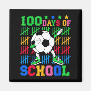 Imã Felizes 100 Dias De Escola Dabbing Bola De Futebol