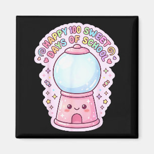 Imã Felizes 100 dias doces de escola máquina de gomas