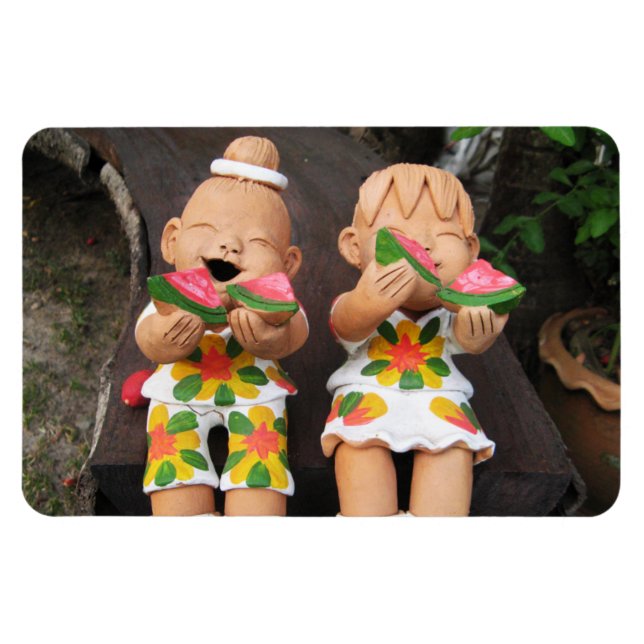 Ímã Felizes Amigos da Melancia (Horizontal)