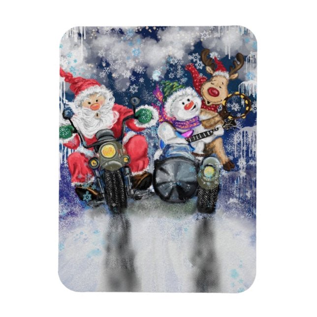 Ímã Felizes amigos de Natal do Magnet - Divertido (Vertical)