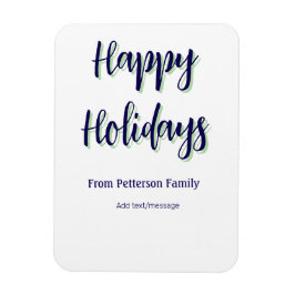 Ímã Felizes feriados azuis na moda