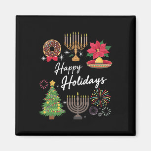 Imã Felizes Feriados Hanukkah Feliz Navidad Kw Natal