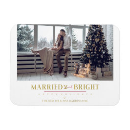 Ímã Felizes Férias Natal Casado e Casado Recém-casados