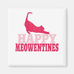 Imã Felizes Meowentines Presente de namorados para a