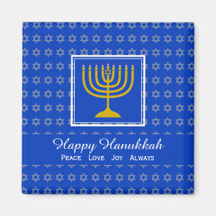 Imã FELIZMENTE HANUKKAH Paz Amor Joy Cozinha Azul Pers