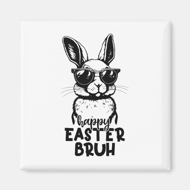 Imã Felz pascoa Bruh Funny Coelho Páscoa Coelho Coelho (Frente)