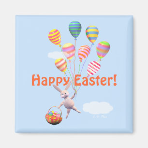 Imã Felz pascoa Bunny e Balões