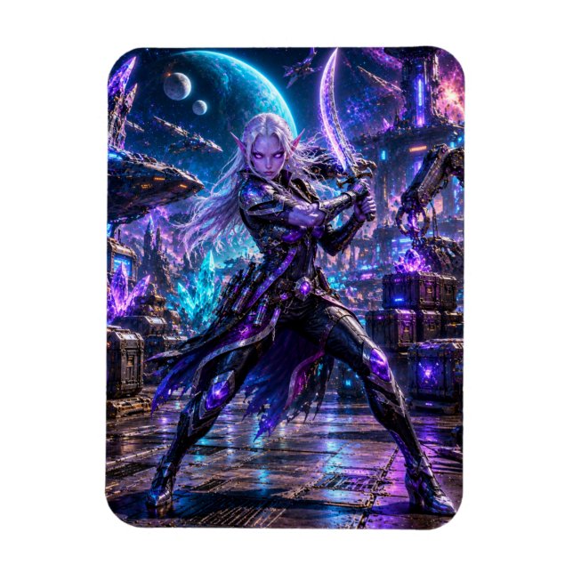 Ímã Female Space Pirate — Alien Duelist (Vertical)