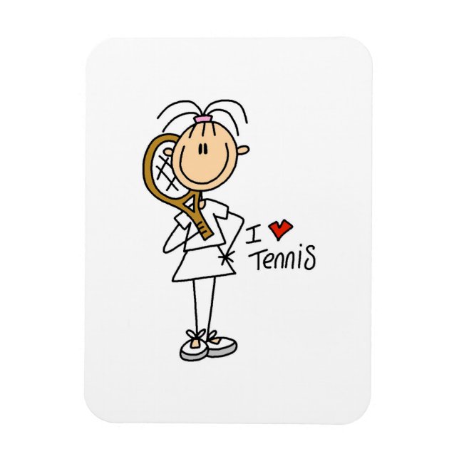 Ímã Feminino Eu Amo Tênis (Vertical)