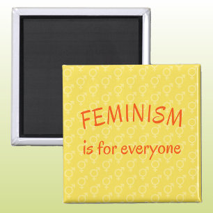 Imã Feminismo para todos amarelo brilhante
