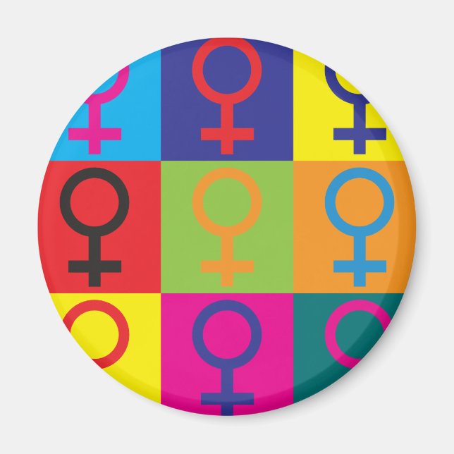 Imã Feminismo Pop Art (Frente)