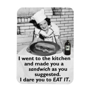 Ímã Feminista Engraçada Me Torne Um Sanduíche