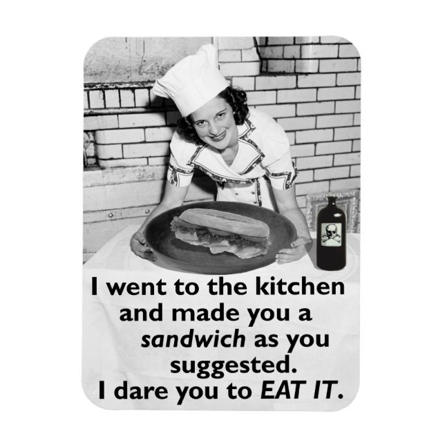 Ímã Feminista Engraçada Me Torne Um Sanduíche (Vertical)