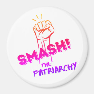 Imã feminista - Esmague o Patriarcado - colorido