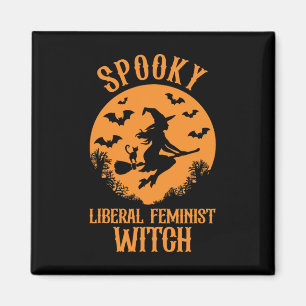 Imã Feminista Liberal Witist Vintage Halloween