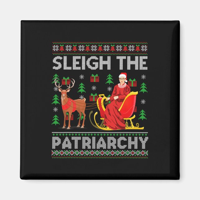 Imã Feminista Ruth Bader Ginsburg Rbg Xmas Sleigh P (Frente)