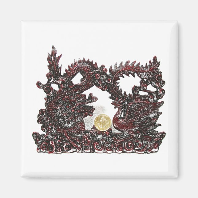 Imã Feng Shui Dragon & Phoenix (Frente)