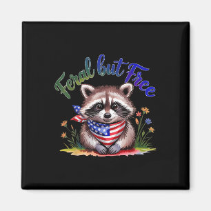 Imã Feral, Mas Grátis Raccoon 4 De Julho Mulheres Pa