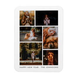 Ímã Feriado de Ano Novo Personalizado pela Colagem de 