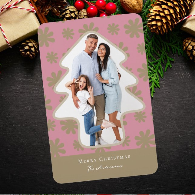 Ímã Feriado de Fotografia em Forma de Árvore Floral Ro (Criador carregado)