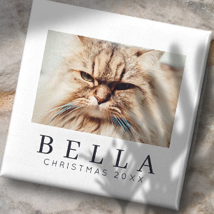Imã Feriado de Fotos de Pet da Família Personalizada