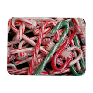 Ímã Feriado de Natal Candy Canes and Peppermints