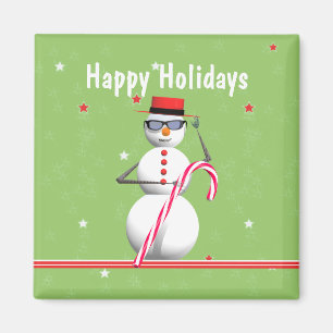 Imã Feriado de Natal Snowman