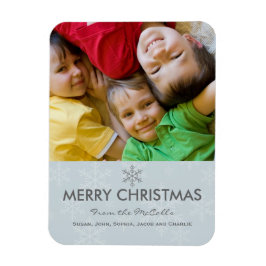 Ímã Feriado de Neve Azul e Cinza