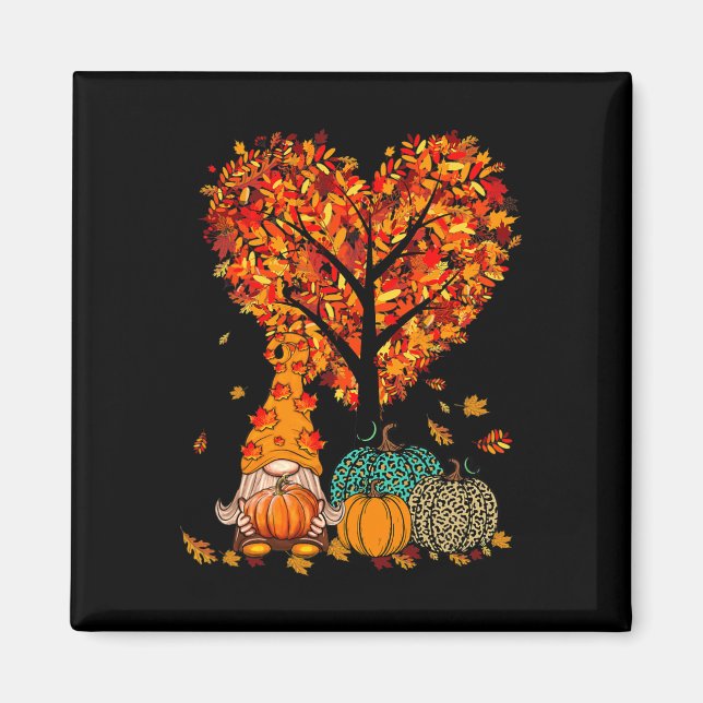 Imã Feriado de outono de Pumpkin de outono de Hallowee (Frente)