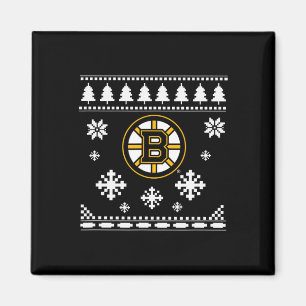 Imã Feriado de Sweater de Natal Feio de Boston Bruins