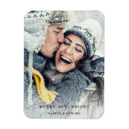 Ímã Feriado em Feliz simples e fotos brilhantes