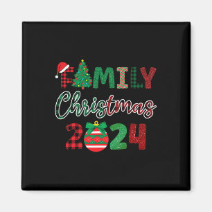 Imã Feriado Feliz Roupa de Natal de Combinação de Famí
