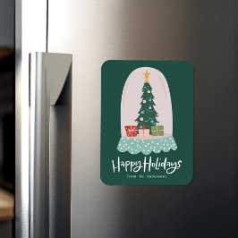 Ímã Feriado Não Fotográfico do Globo de Neve Whimsical