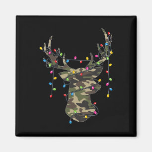 Imã Feriado Natal Camo Caçando Reindeer Deer Xmas