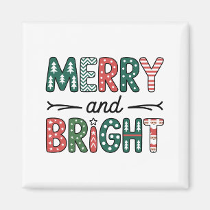 Imã Feriado Natal Da Família feliz E Brilhante