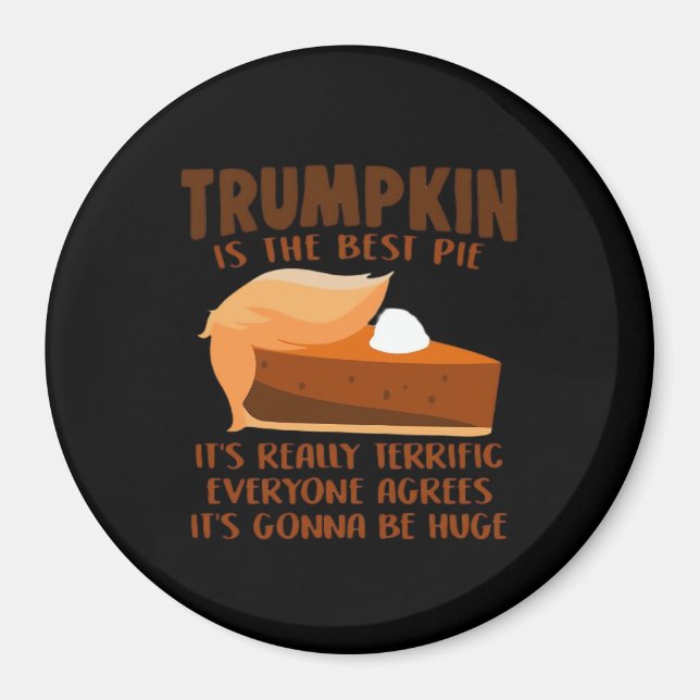 Imã Feriado no Dia de Ação de Graças do Trumpkin Pie F (Frente)