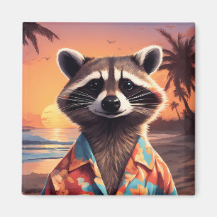 Imã Feriado Raccoon