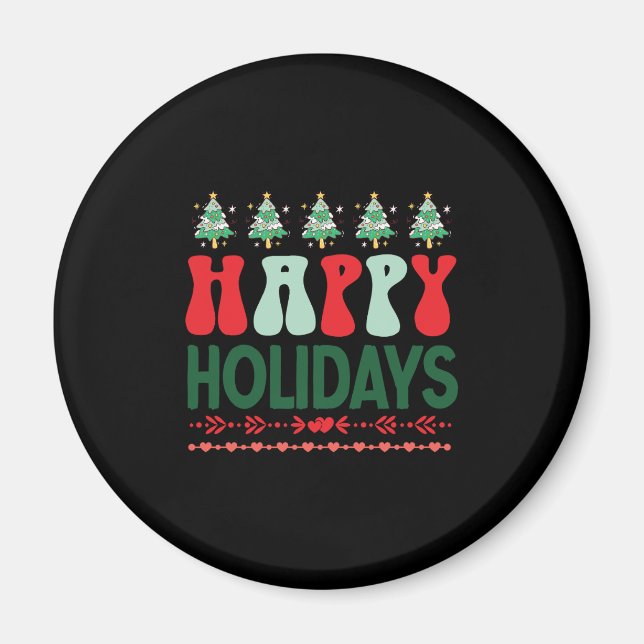 Imã Feriados Felizes do Xmas (Frente)