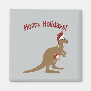 Imã Feriados Hoppy! natal Kangaroo