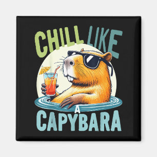 Imã Férias de Capivara - Presente de Citação Engraçada