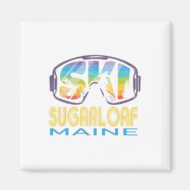 Imã Férias de Esqui Sugarloaf Maine  (Frente)