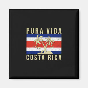 Imã Férias de Família Vintage Bandeira da Costa Rica P
