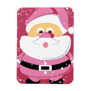 Ímã Férias de Natal Santa Claus, cor-de-rosa,