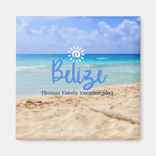 Imã Férias de Praia da Família Personalizada Belize Na
