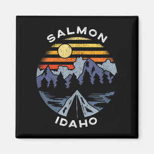Imã Férias de Salmão Idaho Montanhas Acampamento Lembr